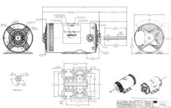 H1053RBV1 Century 1 Hp 3-phase 200-230/460V 900 RPM OPAO 56HZ Frame Condenser Fan Motor -Broan Shop 1053 line 23154.1626891291