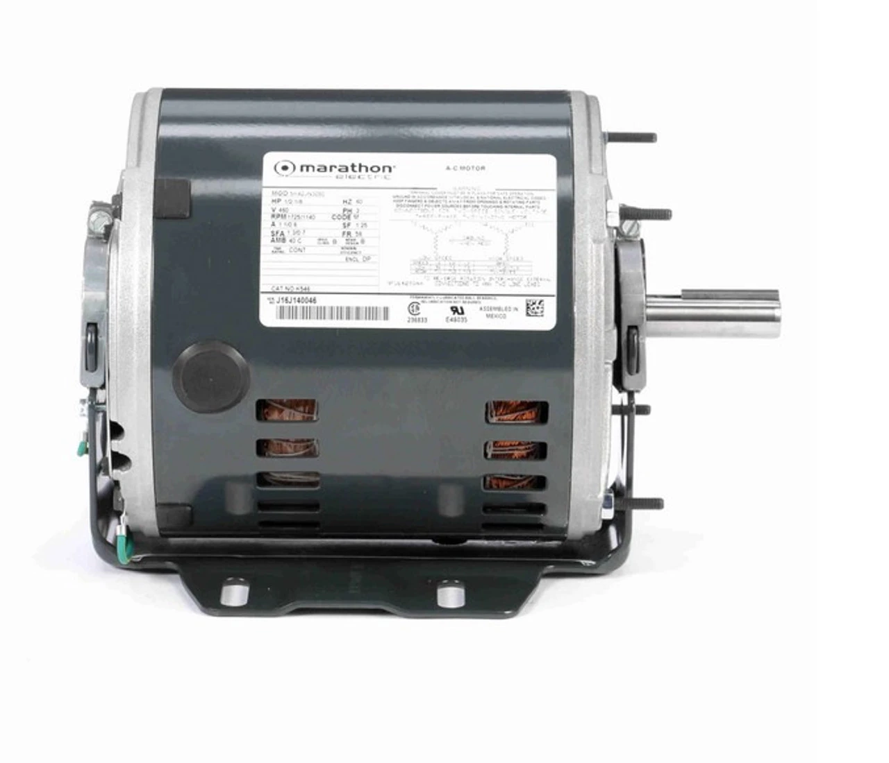 X018 Marathon 1/4 Hp 277V 1075 RPM (3 Speed) OPAO 48H Frame Blower Motor 5 X018 Marathon 1/4 Hp 277V 1075 RPM (3 Speed) OPAO 48H Frame Blower Motor - Image 3