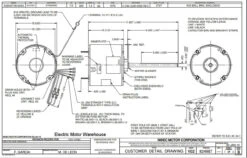 Alternative view of 3737 Nidec | 1/3 Hp 1075 RPM 1-Speed 460V; 5.6" Condenser Motor