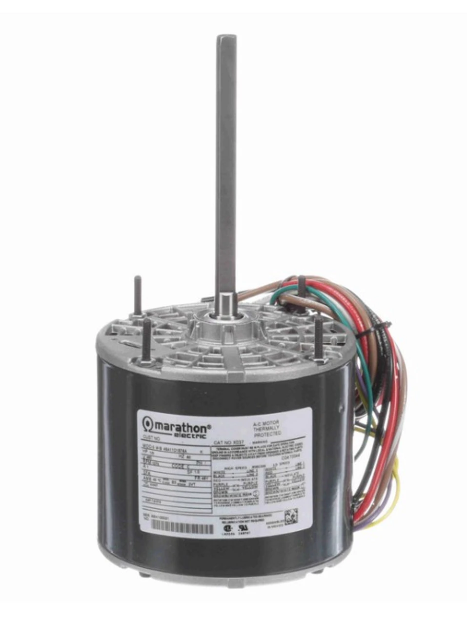 X037 Marathon 1/3 Hp 460V 1075 RPM (2 Speed) OPAO 48Y Frame Blower Motor 3 X037 Marathon 1/3 Hp 460V 1075 RPM (2 Speed) OPAO 48Y Frame Blower Motor