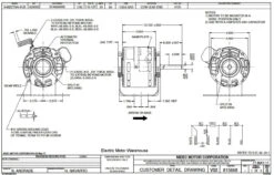 4125 Nidec | 1/30 Hp 1100 RPM 3-Speed 115-127V; 5.0" Blower Motor -Broan Shop 4125 dim 12095.1568894606
