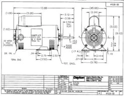Model 4YU26 Dayton 1 HP Direct Drive Blower PSC Motor 1140 RPM 115/230V Dayton 4YU26 8 Model 4YU26 Dayton 1 HP Direct Drive Blower PSC Motor 1140 RPM 115/230V Dayton 4YU26 -Broan Shop 4yu26dim 57202.1462983375