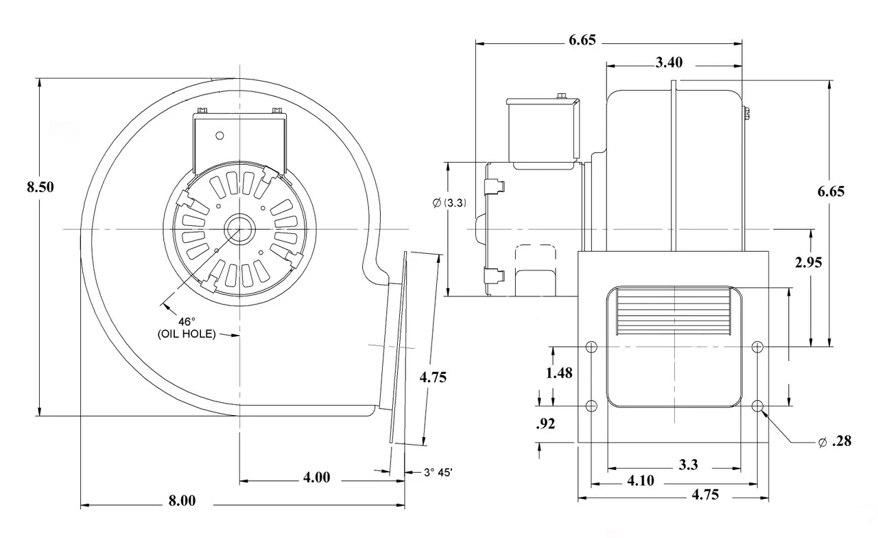Fasco 50755-D500 Pellet & Wood Stove Convection Blower Fan 115 Volts 5 Fasco 50755-D500 Pellet & Wood Stove Convection Blower Fan 115 Volts - Image 3