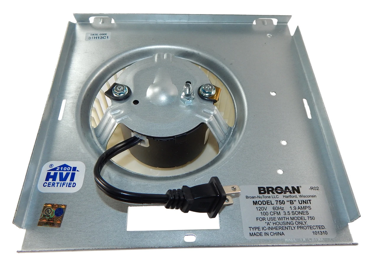 S97017703 | Nutone Motor (Model 750 "B" Unit) Assembly # 97017703 1550 RPM; 1.2 Amps, 115 Volts 3 S97017703 | Nutone Motor (Model 750 "B" Unit) Assembly # 97017703 1550 RPM; 1.2 Amps, 115 Volts