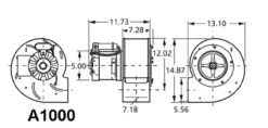 Fasco A1000 Centrifugal Blower 115/230 Volts 2-Speed -Broan Shop A1000 91515.1616165944
