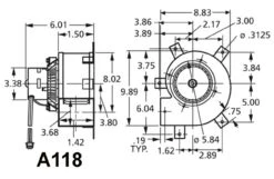 Fasco A118 Williamson Furnace Draft Inducer Blower 115 Volts 9 Fasco A118 Williamson Furnace Draft Inducer Blower 115 Volts -Broan Shop A118dim 94917.1543952852