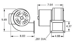 Fasco B45227-2 Blower | Electric Motor Warehouse 7 Fasco B45227-2 Blower | Electric Motor Warehouse -Broan Shop B45227 dim 06198.1544036194