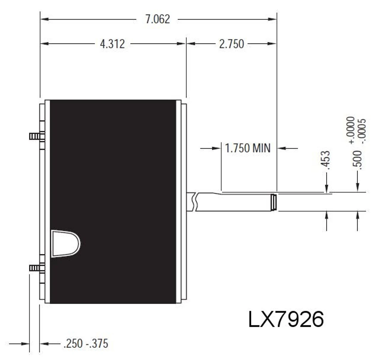 LX7926 Nidec | 1/3 Hp 1075 RPM 1-Speed 208-230V; 5.6" Condenser Fan Motor 4 LX7926 Nidec | 1/3 Hp 1075 RPM 1-Speed 208-230V; 5.6" Condenser Fan Motor - Image 2