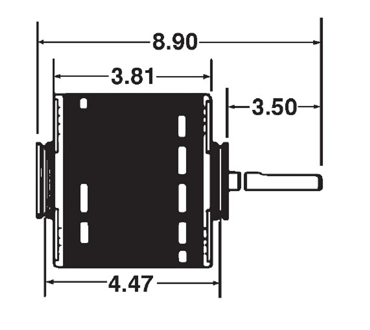 2166P Nidec | 1/6 Hp 1050 RPM 1-Speed 115V; 5" Blower Motor 4 2166P Nidec | 1/6 Hp 1050 RPM 1-Speed 115V; 5" Blower Motor - Image 2