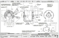 Alternative view of 3848 Nidec | 1/2 Hp 1075 RPM 1-Speed 230V; 5.6" Condenser Motor