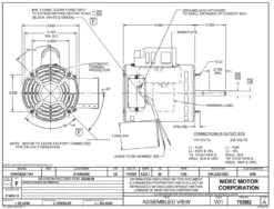 Alternative view of 4749 Nidec | 1/2 Hp 1100 RPM 1-Speed 115/230V; 5.6" Blower Motor