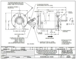 7025 Nidec | 1/2 Hp 1075 RPM 1-Speed 230V; 5.6" Condenser Motor -Broan Shop Nidec 7025 Line 95108.1571941462