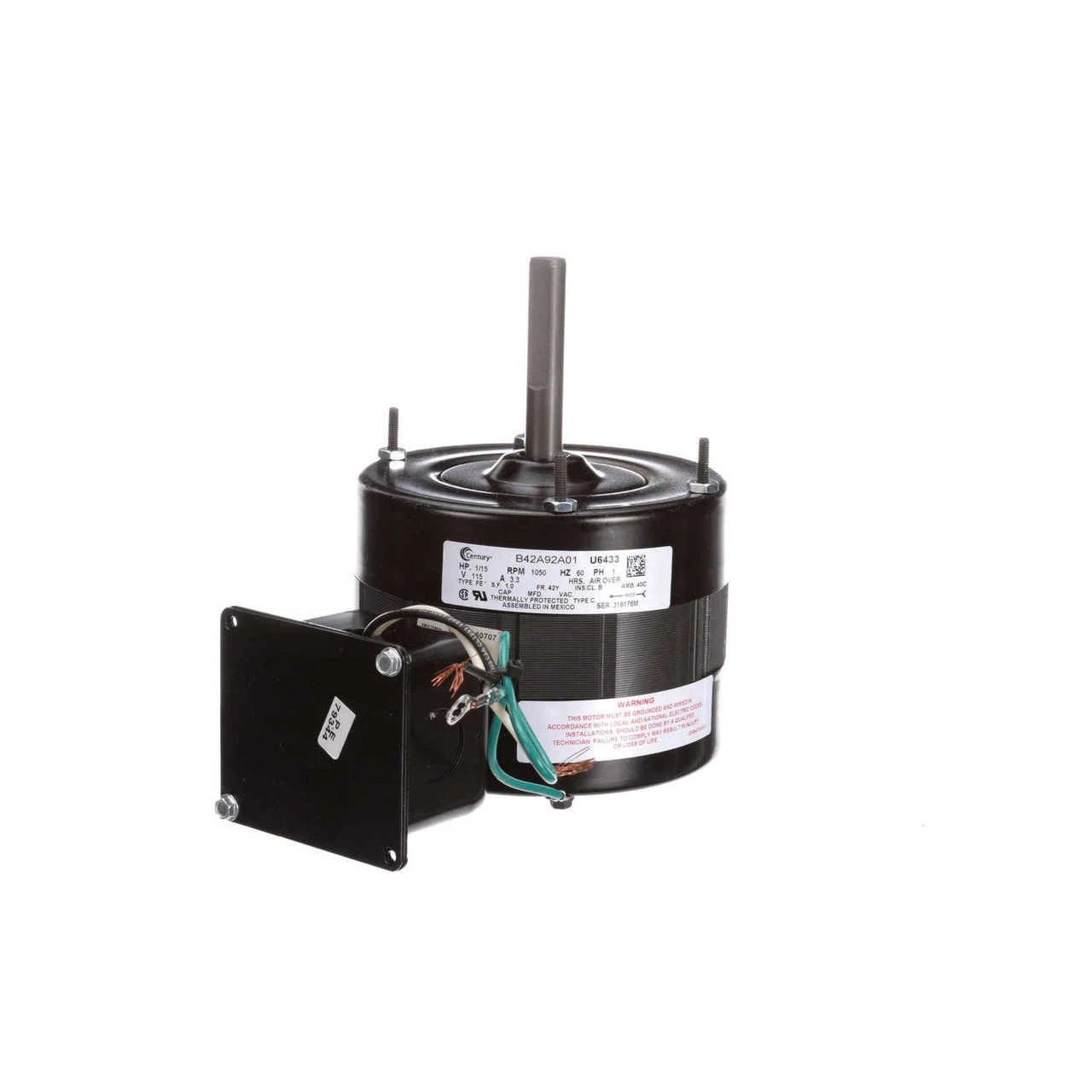 Fasco U6433 Motor | 1/15 Hp 1050 RPM 1-Speed 5" Diameter 115V 4 Fasco U6433 Motor | 1/15 Hp 1050 RPM 1-Speed 5" Diameter 115V - Image 2