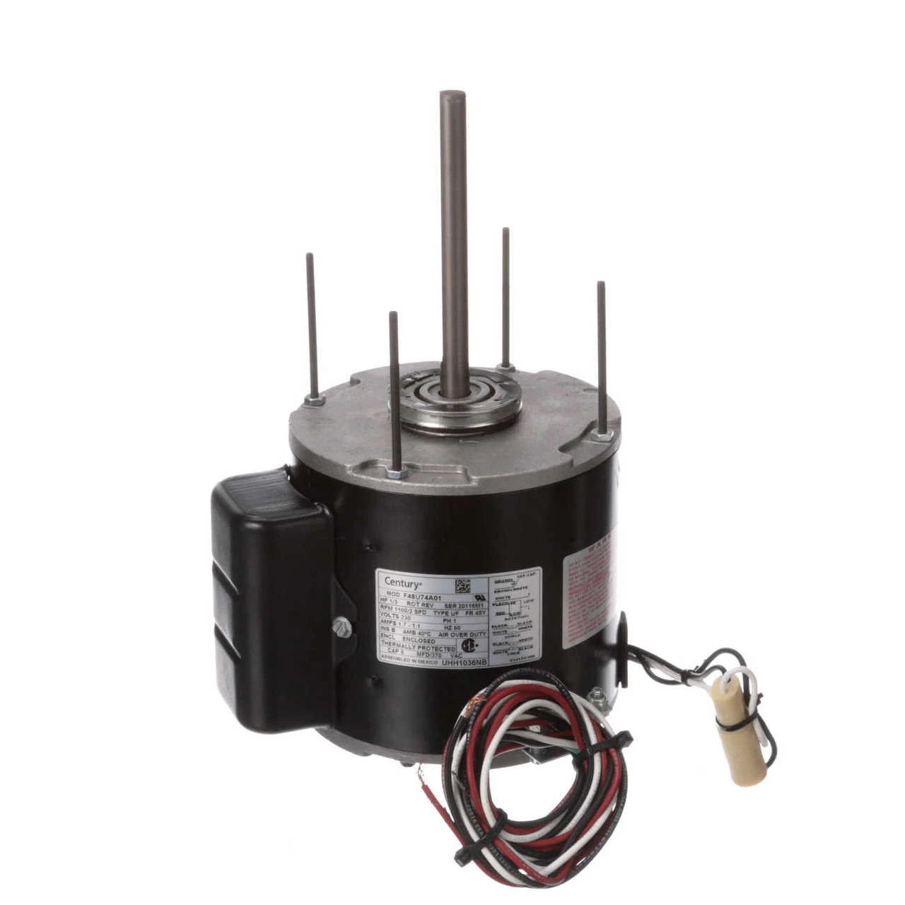 UHH1036NB Century Unit Heater Motor 1/3 Hp 1100 RPM 2-Speed 208-230V Century # UHH1036NB 3 UHH1036NB Century Unit Heater Motor 1/3 Hp 1100 RPM 2-Speed 208-230V Century # UHH1036NB